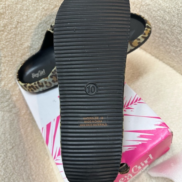 Hey Girl by Corkys - Waterslide Slip On Sandals Leopard Size 10‎ NIBWT - Picture 3 of 6